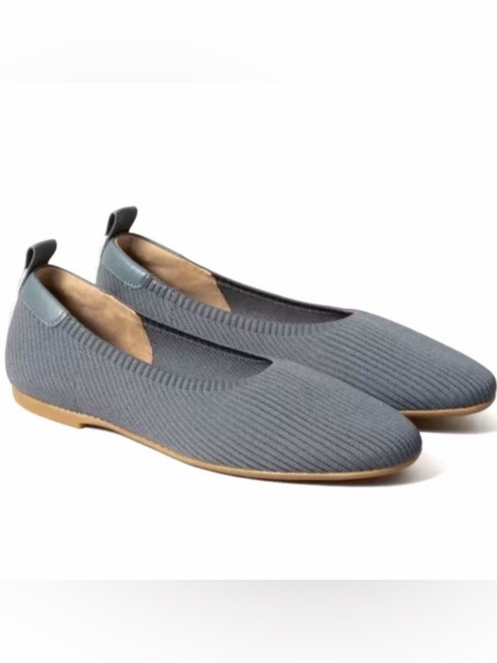 Everlane Women's Grey Knit Day Glove Slip-On Flats